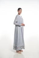 Beaded and Threads on Sleeves Abaya