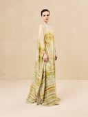 Floral printed thoub 