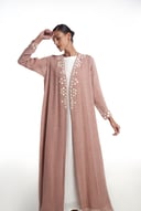 Woven Stitch Embroidery Abaya