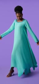 Woven Stitch on Collar and Sleeve Dress