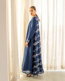 Linen Abaya with embroidery at the back
