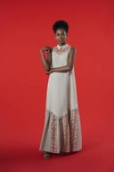 Beaded Stitch on Collar Thobe