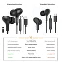 USB C Headphone for Samsung Galaxy S24 S25 S26 Ultra A17 A54 Magnetic Wired Earbuds Noise Canceling in Ear Earphones with Mic