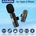Type-C Wireless Lavalier Microphone for TypeC Smartphone Computer PC Studio Gaming Vlog Mobile Phone Mic YouTube Live Broadcast