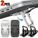 2pcs Mini Portable Zinc Alloy Laptop Stand With 2 Adjustable Angles Foldable Invisible Laptop Riser For Macbook Notebook Lenovo