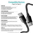 كابل Type-C إلى Type-C PD 60W بأطوال متعددة