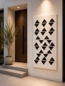لوحة جدارية بتصميم هندسي عصري وأنيق
