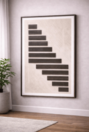 لوحة جدارية بتصميم هندسي عصري وأنيق