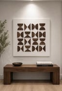 لوحة جدارية بتصميم هندسي عصري وأنيق