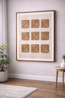 لوحة جدارية بتصميم هندسي عصري وأنيق