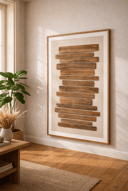 لوحة جدارية بتصميم هندسي عصري وأنيق