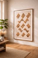 لوحة جدارية بتصميم هندسي عصري وأنيق