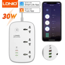 توصيلة الطاقة الذكية من LDNIO - تحكم كامل عبر Wi-Fi وتطبيق Tuya مع منافذ شحن سريع PD