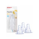 Pigeon Flexible Slim Neck Nipple Three Pieces - 4+ Months