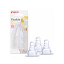 Pigeon Flexible Slim Neck Nipple Three Pieces - 9+ Months