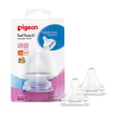 Pigeon Softouch Wide Neck Nipple Two  Pieces - 0+ Months 