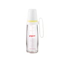 Pigeon Slim Neck Glass Bottle White Cap With Handle  (Assorted) - 240ML