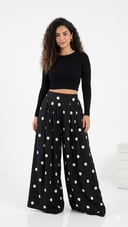 Polka wide leg pants