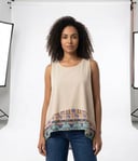 Cotton top with chiffon ancient details