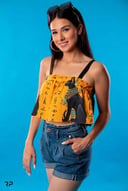 Orange bastet top