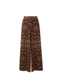 Brown bandana print pants wide leg