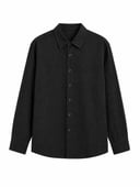 Cotton Blend Shirt – Black