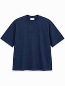 Navy Infinity Embossed T-Shirt