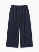 Silk Linen Wide-Leg Pants