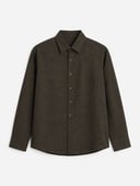 Cotton Blend Shirt – Brown