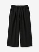 Wide Leg Linen Blend Pants – Black