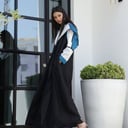 عباية لينن اسود مع قبعه