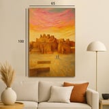 لوحة مرسومة كانفاس لمدينه 