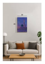 لوحة فنية جدارية كانفاس للمسجد النبوي عند الغروب - صغير:45*30