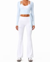 Wrap Long Sleeve Set - baby blue - xs