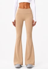 Double Flared Leggings - brown - s