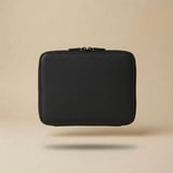 ELECTRONIC ORGANIZER CASE - pebbled leather - Black