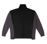  Splicing long sleeve highneck knitwear sweater - Small - Black 