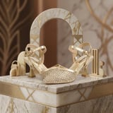 كعب صندل مرصع بالفصوص والكريستال  MB 4183 بعدة خيارات - ذهبي - 36