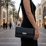 شنطة كتف وسط  بخيارات متعددة PRQ 3108 - أسود