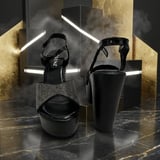 كعب فلين عالي MB 5608B بعدة خيارات - أسود - 37