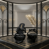 صندل بكعب متوسط | أناقة وراحة MB-6159 - 40 - اسود