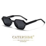 نظارات شمسية CATERDIDE بتصميم مضلع - لون العدسات: C1 Black