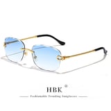 نظارات HBK الشمسية بدون إطار - لون العدسات: C03 Blue