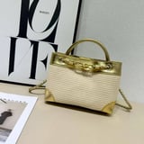 شنطة نسائية ماركة بوتيغا - ذهبي وبيج