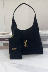 شنطة نسائية ماركة سان لوران  - اسود