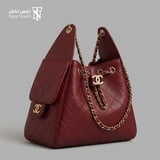 شنطة نسائية ماركة شانيل  - عنابي