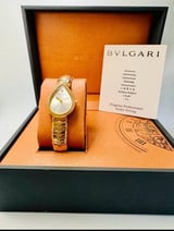 ساعة نسائية ماركة بولغري - ذهبي ميناء ابيض