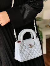 شنطة نسائية ماركة شانيل فاخرة - ابيض