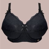92% Cotton Underwire Bra Model 2287 - Black - B-Cup