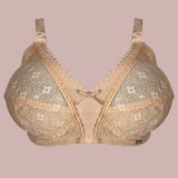Classic bra 1109 cup D beige - wireless, half-padded, for plus sizes